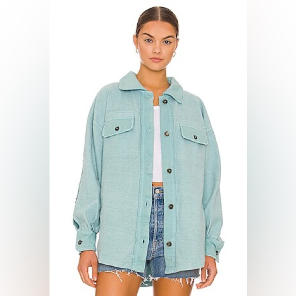 Free People Oversized Ruby Shacket Shirt Jacket XS